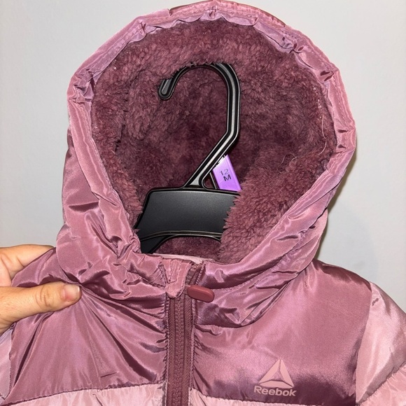 NWT Reebok Dusty Rose Pink Puffer Jacket 12M - Picture 4 of 4